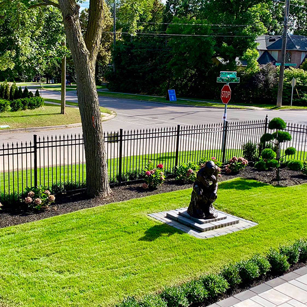 decorative fence with finials