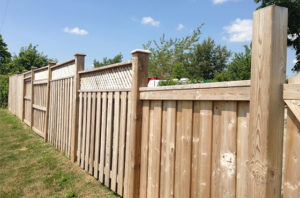 wood fence with lattice on top
