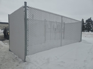 Commercial Chain Link with Privacy Slats