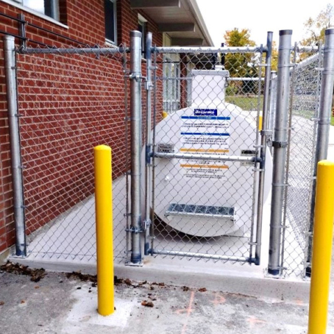 Chain Link Commercial Fence around tanks